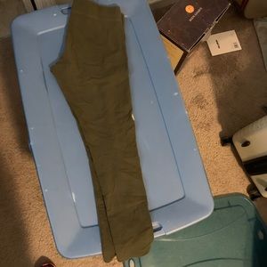 Army green aerie play leggings